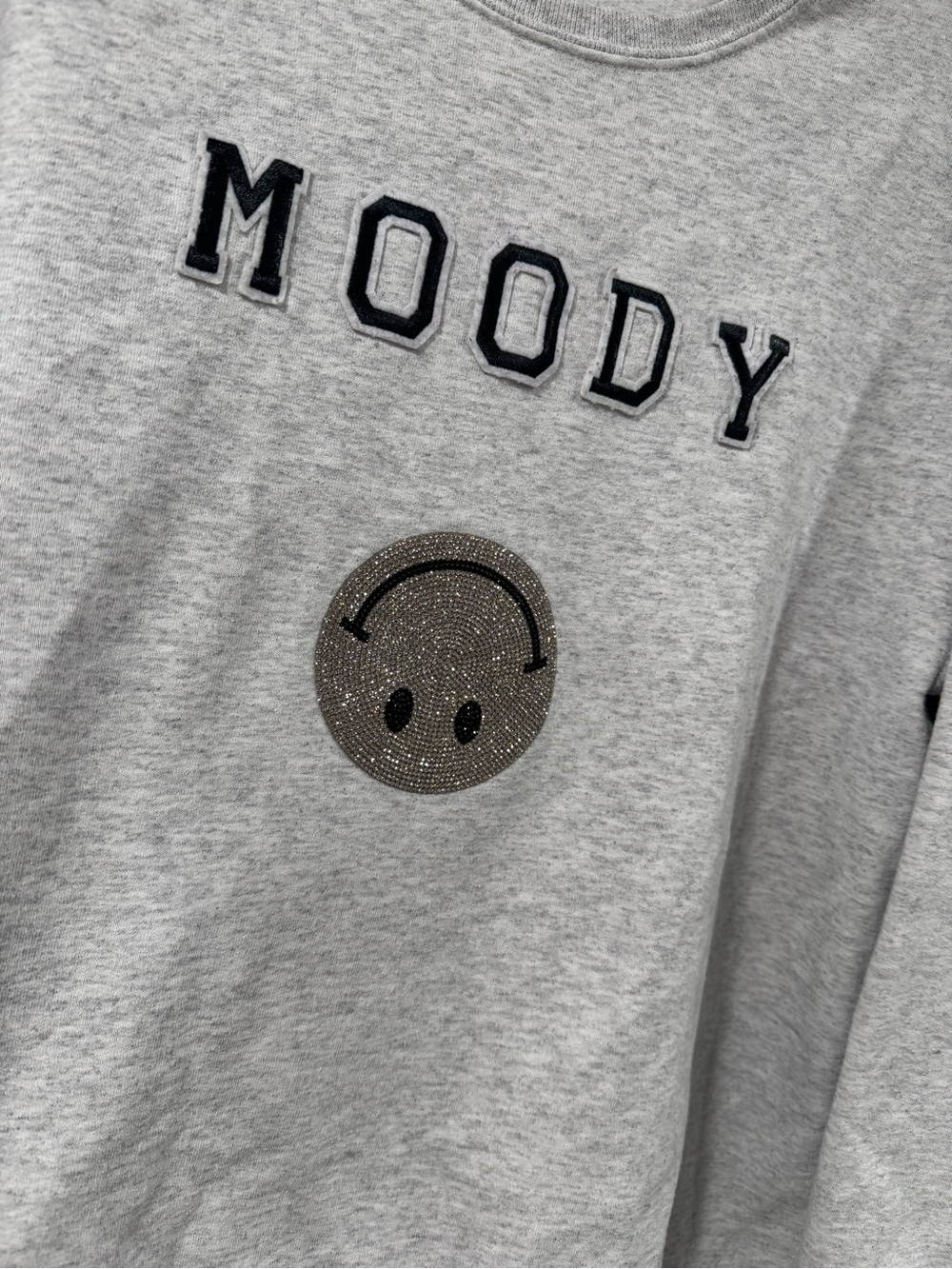 Moody Graphic Crewneck Sweater - Light Gray - Picture 4 of 6
